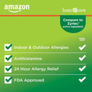 Amazon Basic Care All Day Allergy, Cetirizine Hydrochloride Tablets, 10 mg, Antihistamine, 90 Count (Packaging may vary)
