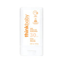 Thinkbaby SPF 30 Sunscreen Stick – Safe, Natural, Water Resistant Sun Cream for Babies, Kids & Adults – Mineral UVA/UVB Sun Protection – Reef Friendly Travel Stick, 0.64 oz