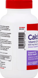 Leader Calcium Vitamin D3 Plus Minerals, Bone Health Supplement with Magnesium & Zinc, Supports Strong Bones & Teeth, Enhanced Absorption, Cherry, Orange & Fruit Punch Flavor, 60 Chewable Tabs 3-Pack