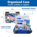 First Aid Only 91248 OSHA-Compliant First Aid Kit, All-Purpose 50-Person Emergency First Aid Kit for Business, Worksite, Home, and Car, 260 Pieces