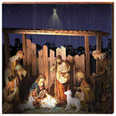 Nativity Scene Home Decor Art Print on Real Wood