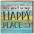 Key West is My Happy Place Home Decor Art Print on Real Wood