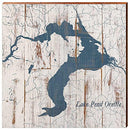 Lake Pend Oreille, Florida Map Home Decor Art Print on Real Wood
