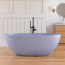 [61X29.5-Inch] Nuvia Freestanding Modern Oval Stone Resin Soaking Tub With Overflow Drain (SAK40125)