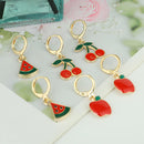 Cute Small Gold Hoop Dangle Earrings for Little Girls Funny Hypoallergenic Multiple Colour Butterfly Star Flower Aesthetic Drop Earrings for Kids Teen Jewelry (20 Pairs)