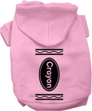 Halloween Pet, Dog & Cat Hoodie Screen Printed, "Crayon Costume"