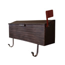 Antique Copper American Flag Metal Wall Mounted Mailbox with Hangers