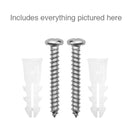 Antique Silver American Flag Metal Wall Mounted Mailbox with Hangers