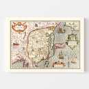 Vintage Map of China 1623