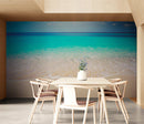 Tropical White Sand Paradise Beach Ocean Wave Scenery Wall Mural.