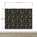Astronomy Pattern Peel and Stick Wallpaper. Stars, Sun, Moon and Cloud. Removable Wall Mural