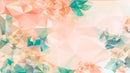 Geometric Pink Flower Pattern Peel and Stick Wallpaper | Removable Wall Mural