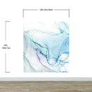 Abstract Ink Pattern Peel and Stick Wallpaper. Removable Wall Mural. (Blue, Green, Purple)