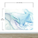 Abstract Ink Pattern Peel and Stick Wallpaper. Removable Wall Mural. (Blue, Green, Purple)