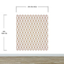 Modern Geometric Shape 3D Hexagon Bronze Lines Peel and Stick Wallpaper | Removable Wall Mural