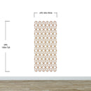 Modern Geometric Shape 3D Hexagon Bronze Lines Peel and Stick Wallpaper | Removable Wall Mural