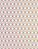 Modern Geometric Shape 3D Hexagon Bronze Lines Peel and Stick Wallpaper | Removable Wall Mural