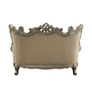 Ranita - Loveseat With 6 Pillows - Fabric & Champagne