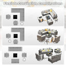 Modern Modular Outdoor Wicker Sectional Sofa Set