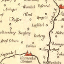 Vintage Map of Transylvania (Romania) 1623