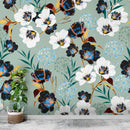 Flower Blossom Botanical Gardens Design Mural.