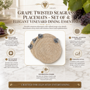 Grape Twisted Seagrass Placemats - set of 4