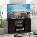 Econ Espresso TV Stand With Concealed Storage And Shelves
