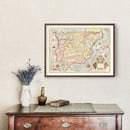 Vintage Map of Spain 1623