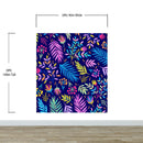 Bright Colorful Fern Arrangement Mural.