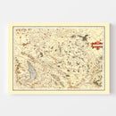 Vintage Map of Burgundy France, 1623