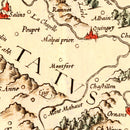 Vintage Map of Burgundy France, 1623