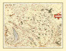 Vintage Map of Burgundy France, 1623
