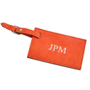 Orange Leatherette Luggage Tag