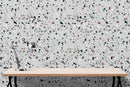 Terrazzo Mosaic Pattern Peel and Stick Wall Paper Mural.