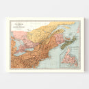 Vintage Map of Canada & Northern United States 1871