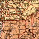 Vintage Map of Canada & Northern United States 1871