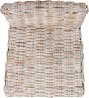 Grey Wash Rattan 30 Inch Bar Stool With Parsons Legs