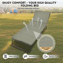 Folding Camping Cot for Adults,  5-Angle Adjustable Camping Cot Heavy Duty Outdoor Bed with Carry Bag,1200 D Layer Oxford Travel Camp Cots