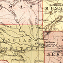 Vintage Map of United States 1871