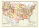Vintage Map of United States 1871