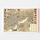 Vintage Map of Norwalk, Connecticut 1899