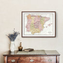 Vintage Map of Spain & Portugal 1871