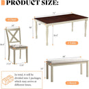71 Inch Premium Solid Wood Dining Table Walnut Finish