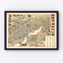 Vintage Map of Norwalk, Connecticut 1899