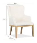 Somerset - Dining Arm Chair With Upholstered Seat & Back (Set of 2) - Butternut and Omari Natural
