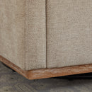 Modern Square Upholstered Swivel Accent Chair 360 Degree Lounge Armchair Taupe Chenille 30.7'W