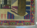 3' X 4' New Vintage Handmade Afghan Balouch Tribal Wool Pictorial Rug