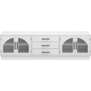 U-Can 68.9'' Modern Minimalist TV Stand for TVs up to 75 Inches, Entertainment Center Media Console Cabinet with Adjustable Shelves for Living room