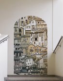 Arch Doorway Wall Decal. European Charming Small Village Town Arch Peel and Stick Wall Decal. Removable Graphic.