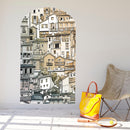 Arch Doorway Wall Decal. European Charming Small Village Town Arch Peel and Stick Wall Decal. Removable Graphic.